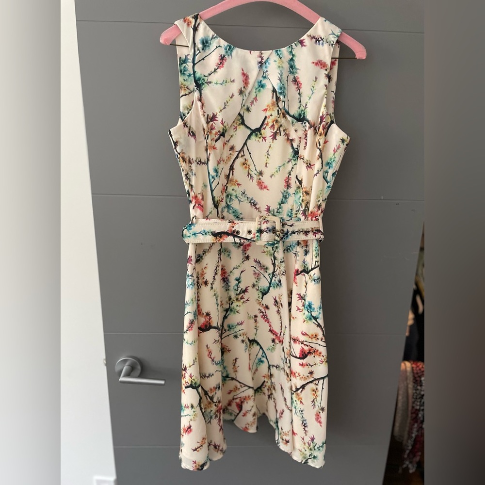 Wedding guest dress with blossom print